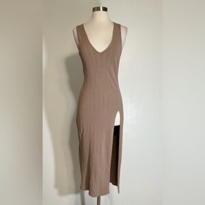 Michael Costello x Revolve Midi Dress - Taupe